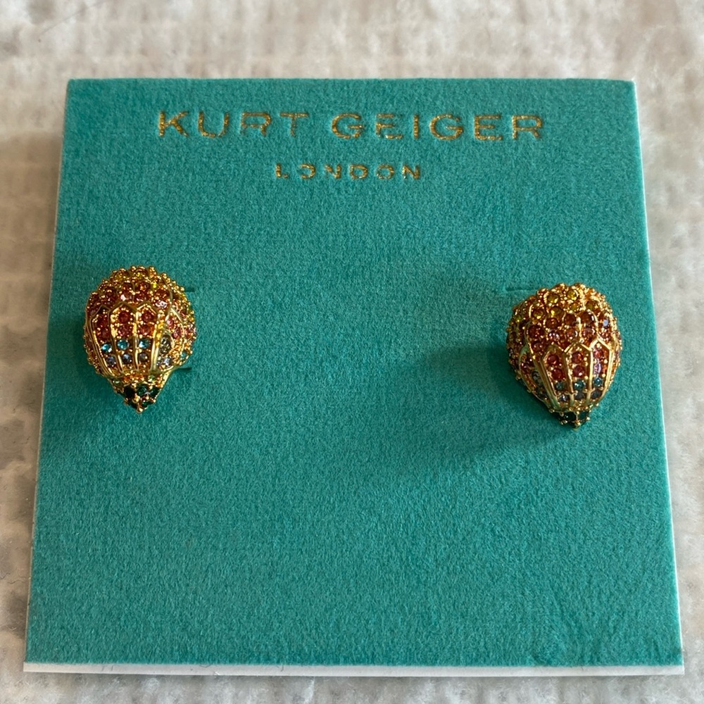 NWT Kurt Geiger Womens Multicolor Rhinestone Studded Eagle Earrings🌈🦅 - Picture 8 of 11